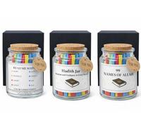 Hadith Jar - Hadith Reminder Jar with Inspirational Scrolls | Islamic Gift for Reflection, Ramadan, Eid & Special Occasions