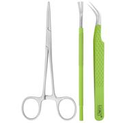 HADIZ Tick Remover Tool Tweezer & Forceps Set for Dogs Cats & Humans Stainless Steel Tick Removal Kit Safe & Effective Tick Puller