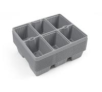 Hadley 6 Cell Seedling Trays, 10 Pack, Grey