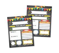 Hadley Designs 10 Double-Sided First & Last Day Boards, 8x10 Back to School Sign Photo Prop for Kids, Board for Preschool, Kindergarten, and Grade School-Fiesta Theme