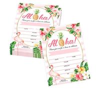 Hadley Designs 25 Pool Party Invitations for Girls, Tropical Hawaiian-Themed Birthday Invitations for Kids & Adults, Perfect for Birthday, Beach, and Summer Parties