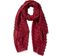 Hadley Wren Tickled Pink Women's Knotted Squares Scarf, garnet, 75 X 37