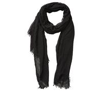 Hadley Wren Women's Classic Soft Solid Fashion Scarf, Black, One Size