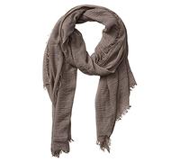 Hadley Wren Women's Classic Soft Solid Lightweight Oblong Scarf Fashion, Taupe, One Size