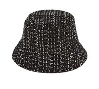 Hadley Wren Women's Reversible Tweed Bucket Hat, Black, One Size