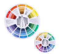 Hadnves 4 Pcs Color Wheels Creative Paint Mixing Learning Guide | Art Class Teaching Tool Portable Color Matching Spinner Makeup Blending Board for Artists Quilters Watercolor