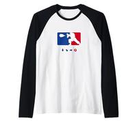 Hadouken Fighting Sports League - Funny Arcade Gamer Raglan Baseball Tee