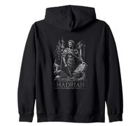 Hadrian Roman Emperor Ancient Rome History Warrior Statue Zip Hoodie