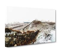 Hadrian's Wall In Cumbria Canvas Print | Gallery Wrapped 30mm Frame Wall Art | 30x20 inches | Ready to Hang | Abstract Picture | Living Room Bedroom Lounge Office