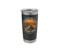 Hadrians Wall Path Hiking Crew Hiker Squad Group Gift Retro Stainless Steel Insulated Tumbler