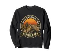 Hadrians Wall Path Hiking Crew Hiker Squad Group Gift Retro Sweatshirt