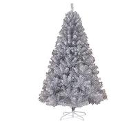 HADWAO 6 FT Silver Gray Christmas Tree,Xmas Pine Tree with Metal Stand,Outdoor Indoor Large Artificial Christmas Tree Holiday Decor for Office Shop