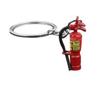 HADWAO Red Fire Extinguishers Keychain Firefighter Keychain Metal Simple Keyring Fireman Keyring Personality Car Key Chain for Firefighters