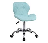 Hadwin Modern Fabric Swivel Office Chair, Height Adjustable Padded Armless Desk Chair with Wheels for Home Office, Light Green