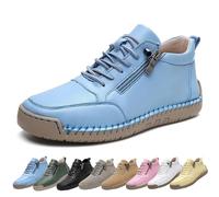 Hadyn Orthopedic Shoes, Handmade Leather Comfy Sneakers, Non-Slip Fashionable, for Both Men and Women (Blue,7.5)