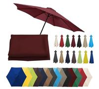 HaeBnug Replacement Parasol Canopy 2.0/2.3/2.5/2.7/3.0m Patio Umbrella Replacement Canopy 6 Arms/8 Arms, Market Beach Umbrella Canopy Replacement Cover For Backyard Garden Parasol Cover