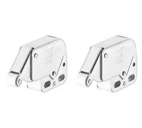 Häfele 2 Pack Mini Latch Automatic Spring Catch for Unsprung Hinge Cabinets, Nickel Plated, Silver