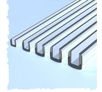 HAEKEBC 10ft Transparent U-shaped Sealing Strips For Glass Tables, Edge Protector Strips Glass Edge Banding Veneer Channel Edge Trim For Tempered Glass Cabinet(12-13mm)