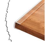 HAEKEBC U-Trim Seal Transparent Channel Edge Protector Sheet Fits 0.3mm-35mm Silicone Edge Protector Clear Glass Guards Wall Corner Protector(25mm)