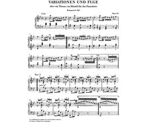 Händel-Variations op. 24 piano Brahms G. Henle Verlag Paperback