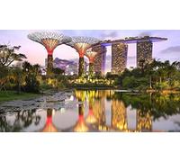 Haeran River Beautiful Garden City Singapore DIY 5D Diamond Painting by Number Unique Kits Home Wall Decor Crystal Rhinestone Wall Decor