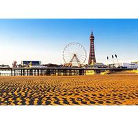 Haeran River Blackpool Beach Scenery DIY 5D Diamond Painting by Number Unique Kits Home Wall Decor Crystal Rhinestone Wall Decor