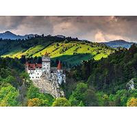 Haeran River Bran Castle Romania Painting by Numbers DIY Unique Canvas Oil Painting Kit Digital Painting
