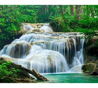 Haeran River Forest Stream Waterfall DIY 5D Diamond Painting by Number Unique Kits Home Wall Decor Crystal Rhinestone Wall Decor