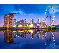 Haeran River Full Drill Singapore Night View DIY 5D Diamond Painting by Number Unique Kits Home Wall Decor