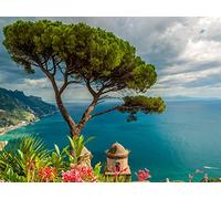 Haeran River Italy Ravello Blue Sea Painting by Numbers DIY Unique Canvas Oil Painting Kit Digital Painting