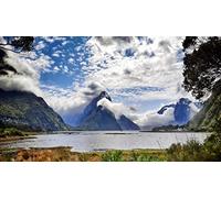 Haeran River Milford Sound South Island New Zealand Painting by Numbers DIY Unique Canvas Oil Painting Kit Digital Painting
