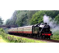 Haeran River Old British Steam Train DIY 5D Diamond Painting by Number Unique Kits Home Wall Decor Crystal Rhinestone Wall Decor