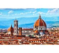 Haeran River Painting Florence Skyline St Mary's Basilica Italy Colour Talk Painting by Numbers DIY Unique Canvas Oil Painting Kit Digital Painting