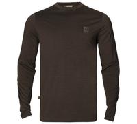 Härkila - Base All Season L/S T-Shirt - Merino shirt size L, brown