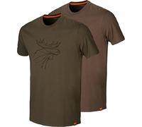 Härkila Graphic t-Shirt 2-Pack | Professional Hunting Clothes & Equipment | Scandinavian Quality Made to Last | Willow Green/Slate Brown, 5XL