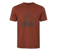 Härkila Nature Men's Short Sleeve Autumn Orange T-Shirt - 100% Cotton, Breathable, Stretch Comfort, Regular Fit Outdoor Shirt, Round Neck, Hunting, Leisure, Hiking, Logo Print, Large Sizes, Autumn