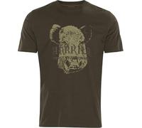Härkila Odin T-Shirt Pack of 2 - Hunting Shirt for Men in Dark Blue and Brown with Wildglow Logo - T-Shirt Set for Hunters with Hunting Motif, Dark blue and brown, L