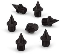 HAEST Spikes 6 mm - Aluminium Spike Nails - 7 Pieces - 0.5 g Lightweight - Pyramid Shape - Black - For Spike Shoes - Competition & Training