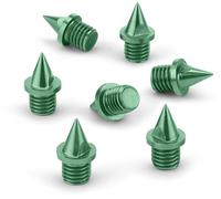 HAEST Spikes 6 mm - Aluminium Spike Nails - 7 Pieces - 0.5 g Lightweight - Pyramid Shape - Green - For Spike Shoes - Competition & Training