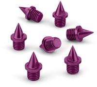 HAEST Spikes 6 mm - Aluminium Spike Nails - 7 Pieces - 0.5 g Lightweight - Pyramid Shape - Purple - For Spike Shoes - Competition & Training