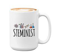 HAESTGIIO Novelty Science Coffee Mug - Steminist - Booster Thanks Good Luck Stem Student Technology Engineering And Math Careers Bestie 11 Oz