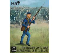 Hat Industrie 1:32 Scale American Civil War Marching (Set 1 Blue) Figures - 9334