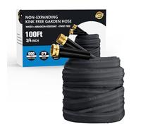 Haeteir 2025 Upgraded 100FT Non-Expanding Garden Hose, Lightweight, Flexible Ultra-Light Water Hose, Burst-Resistant, Lead-Free, Anti-Kink, High-Pressure