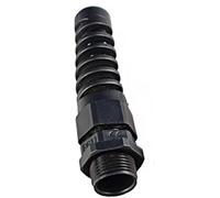HAEUYA Adjustable Cable Gland Joints,10pcs Nylon Cable Conduit Gland Spring Connector Torsion Bending Connector Protection Cable Connector(Black,PG7)