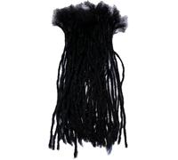 HAEUYA Hair Dreadlock Extensions, Micro Locs Human Hair Extensions, 100% Human Hair, Can Be Dyed, 60 Locs Per Bundle, 8 Inch #1 Jet Black (Natural Black #1B, 16 Inch)