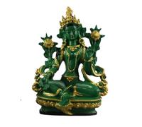 HAEUYA Ornament Sculpture,Home Decorations,Tibet Tibetan Buddhism Statue Green Tara Buddha Statue Feng Shui Decoration Ornament