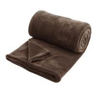 Hafaa Fleece Blanket Queen Size Fluffy Throws for Sofas Large - Warm 400 GSM Soft Cosy Bed Throw Blankets for Adults, Brown, 220x240cm