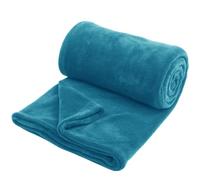 Hafaa Fleece Blanket Sofa Throw - Soft Cosy Fluffy Blankets for Bed/Couch, Warm Single Throws All Season, Teal, 130x150 cm