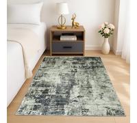 Hafaa Machine Washable Rugs Living Room 80 x 150 cm - Soft Short Pile Area Rugs for Bedroom Large, Kitchen Carpet Non Slip Traditional Oriental Floral Design Vintage Boho Cashmere Rug, Frost