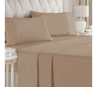 Hafaa Single Flat Sheet 100% Egyptian Cotton Bed Sheets 200 Thread Count Super Soft & Breathable Hotel Quality Beige Bed Sheet - Wrinkle & Shrinkage Resistant